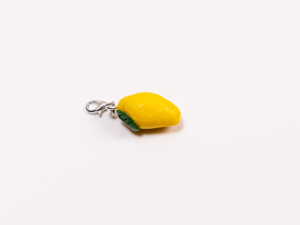 Miniature handmade lemon clay charm