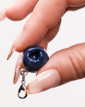 Miniature handmade blueberry clay charm