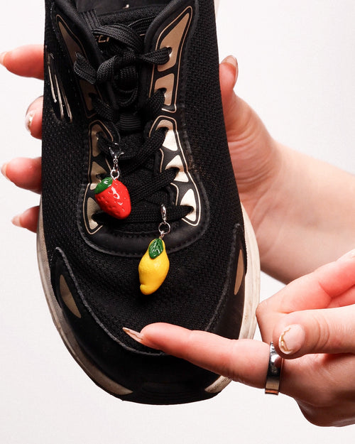 Miniature handmade lemon clay charm
