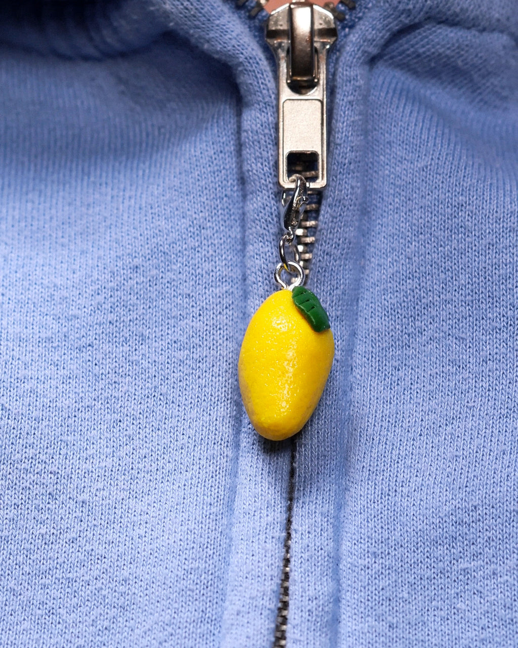 Miniature handmade lemon clay charm